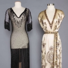 TWO BEADED EVENING DRESSES, c. 1920