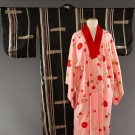 TWO SILK KIMONO, MID 20TH C