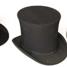 THREE GENT'S TOP HATS W/ BOXES, MID 19TH C