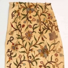 PAIR CREWEL EMBROIDERED CURTAINS