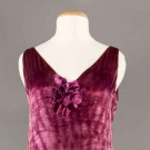 PLUM SILK VELVET EVENING DRESS, c. 1930