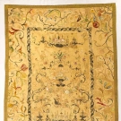 EMBROIDERED WALL HANGING, ITALY or PORTUGAL, EARLY 18TH C