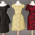 THREE PARTY DRESSES, 1950-1960s