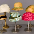 SIX DESIGNER HATS, 1950-1960s