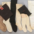 7 PAIR COTTON STOCKINGS, 1900-1925