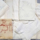 EMBROIDERED &amp; LACE TRIMMED LINENS, 1880-1920