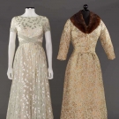 TWO LAME BROCADE GOWNS, 1960s