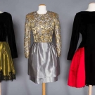 3 DESIGNER PARTY DRESSES, 1985-1990