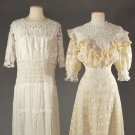 TWO LACE TEA GOWNS, EARLY 20TH C