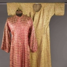 TWO SILK BROCADE ROBES, MIDDLE EAST
