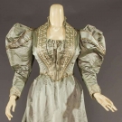 EMBROIDERED SATIN DINNER DRESS, 1895