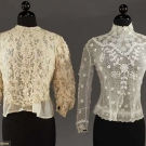 TWO HAND MADE LACE BLOUSES, 1905-1910