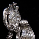 PLATINUM 3.22 ct tw DIAMOND DINNER RING, 1930s