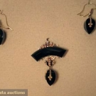ONYX, PEARL &amp; GOLD DEMI-PARURE, 1880s