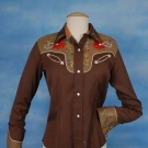COWGIRL EMBROIDERED WESTERN SHIRT, MID 20th C