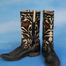 STOVEPIPE OVERLAY COWBOY BOOTS, 1940s