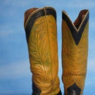WESTERN COWGIRL 2-TONE PARADE BOOT, 1950s