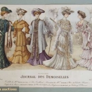 8 FRENCH FASHION PLATES, 1900-1903