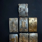 7 WESTERN COWBOY BELT BUCKLES, 1950s