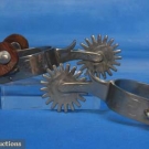 CROCKETT WIDE BAND STEEL SPURS, MID 20th C