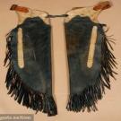 SIGNED VINTAGE COWBOY CHAPS, MID 20th C