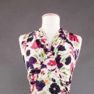 PRINTED SILK AFTERNOON DRESS, c. 1940
