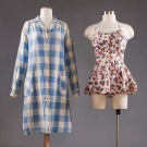 2 PRINTED BEACH GARMENTS, 1920s &amp; 1950s
