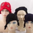 4 FELT CLOCHES, EARLY 1930s