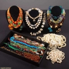 LARGE GROUP BEAD NECKLACES, MID-LATE 20TH C