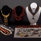 LARGE GROUP NECKLACES, RINGS &amp; BROOCHES