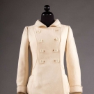 COURREGES WHITE WOOL COAT, 1960s
