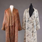 TWO SILK VELVET BOUDOIR ROBES, 1930s