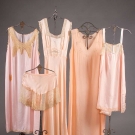 FOUR PIECES SILK LINGERIE, 1930-1940s`