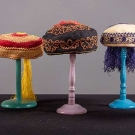 5 MEN'S EMBROIDERED HATS, MIDDLE EAST