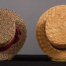 2 MEN'S BOATER HATS, EARLY 20TH C
