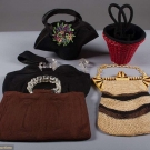 5 SUMMER HAND BAGS, 1930-1950s