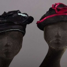 2 LADIES' BATHING CAPS, EARLY 20TH C