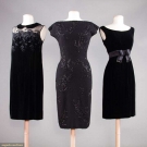 THREE BLACK COCKTAIL DRESSES, 1950-1960