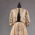 EMBROIDERED SILK PONGEE DRESS