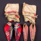 2 PAIR SHOES &amp; 1 PAIR SLIPPERS FOR BOUND FEET, CHINA