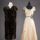 TWO PARTY DRESSES, c. 1928 &amp; c. 1940