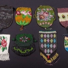 7 SMALL BEADED BAGS, 19th C.