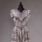 PRINTED DAY DRESS, 1950s