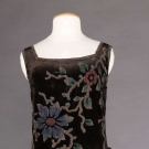 FLORAL BEADED VELVET DRESS, 1920s