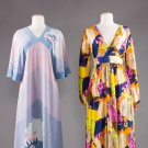 TWO PRINTED MAXI DRESSES, c. 1970