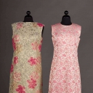 2 METALLIC LAME PARTY DRESSES, 1960s