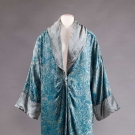 SILVER STENCILED VELVET OPERA COAT, 1910-1920