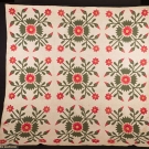 WHIG ROSE QUILT, 1850-1870