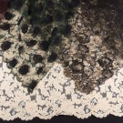 9 INTERESTING LACE FABRIC SAMPLES, MID 20th C.
