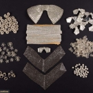 SILVER &amp; JET BEADED TRIMS &amp; APPLIQUES